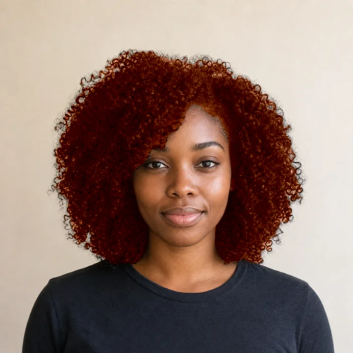 The same coily hair with a Copper preview